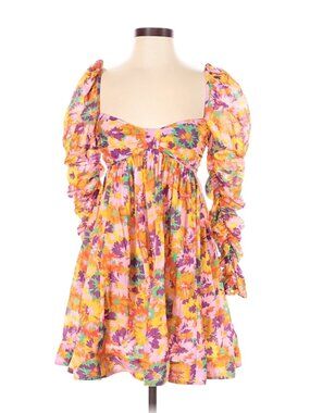 ZIMMERMANN  Ruched floral-print cotton-voile mini dress Size 0